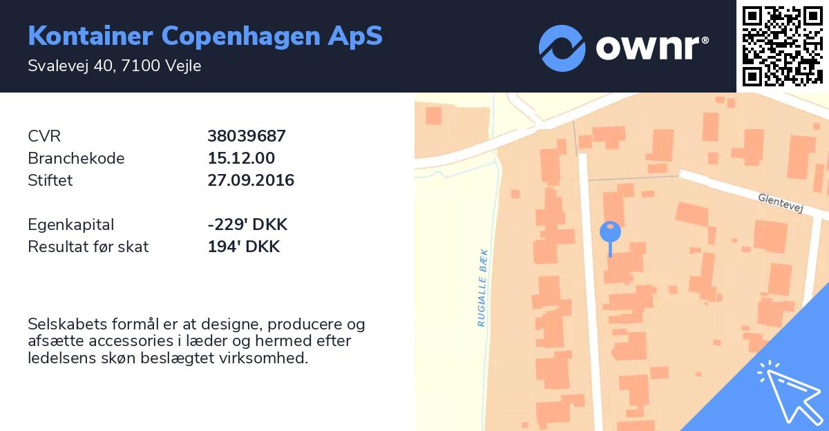 Kontainer Copenhagen - overskud, ejere, tidslinje og regnskaber - ownr®