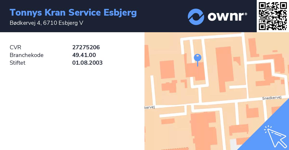 Tonnys Service Esbjerg - Se overskud, ejere, tidslinje ownr®