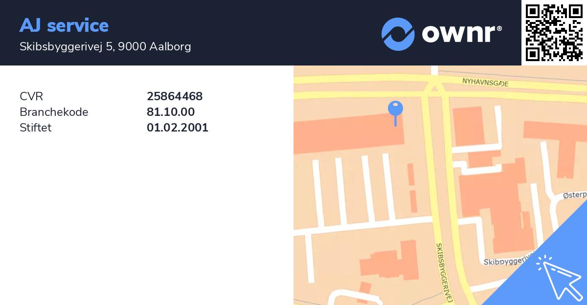 AJ service - Se overskud, ejere, tidslinje og regnskaber - ownr®