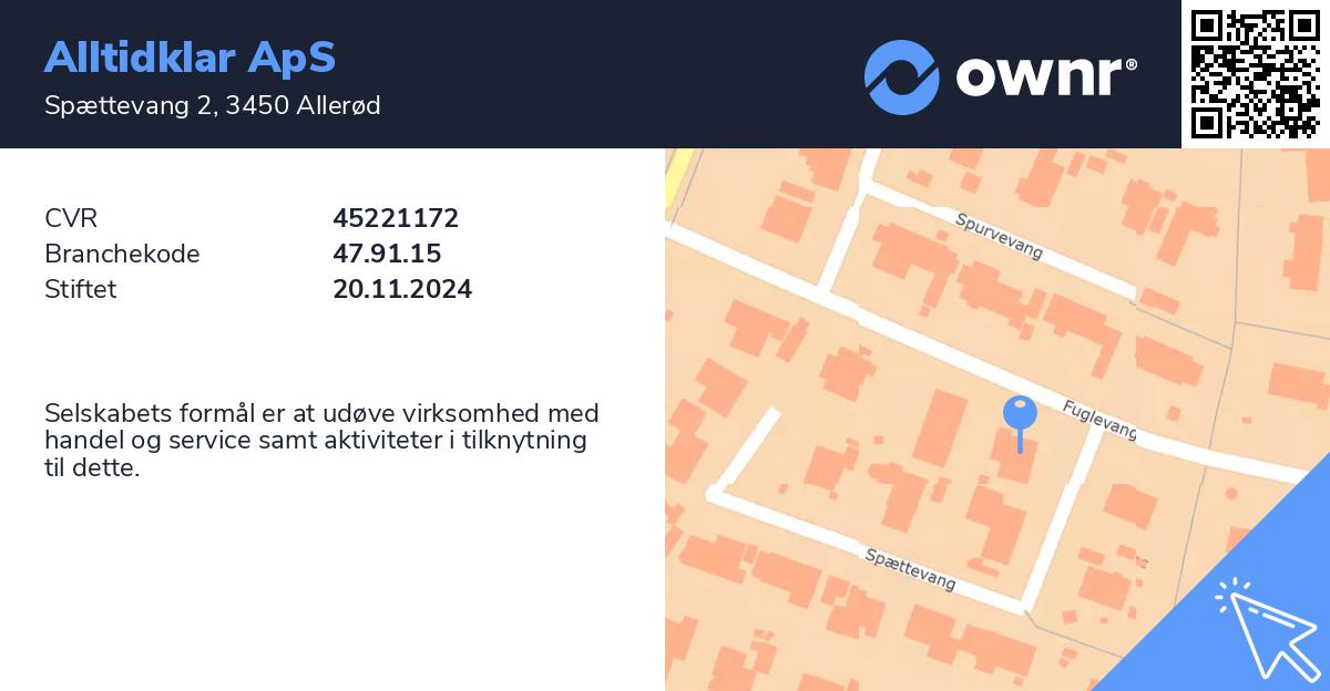 Alltidklar ApS - Se Overskud, Ejere, Tidslinje Og Regnskaber - Ownr®