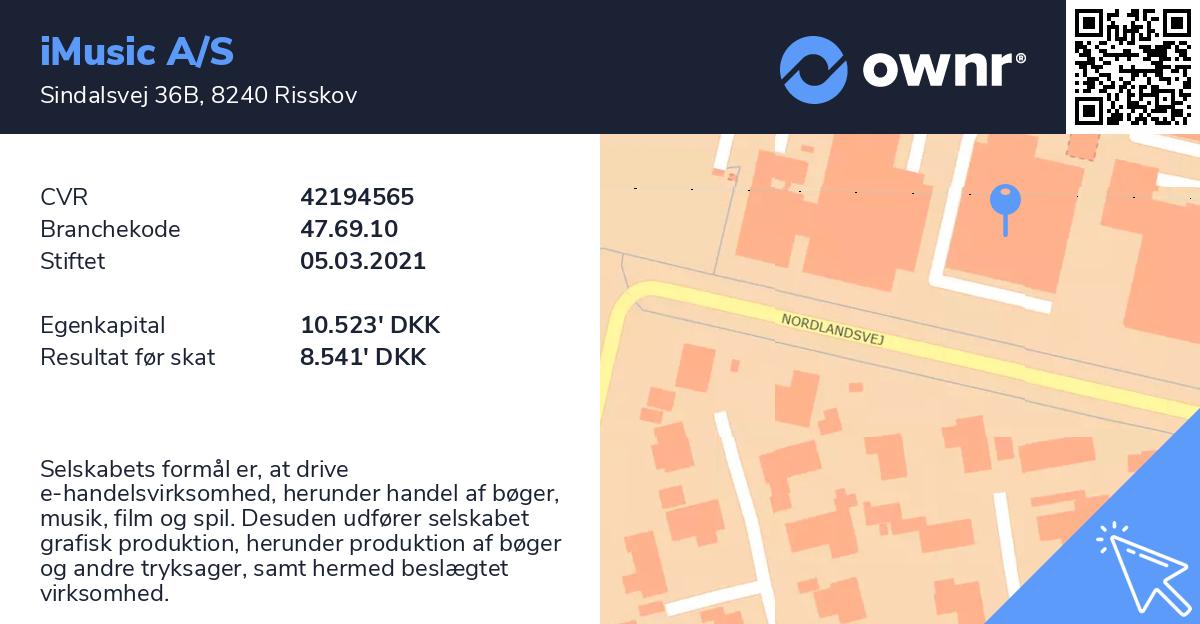 iMusic A/S - Se overskud, ejere, tidslinje og regnskaber - ownr®
