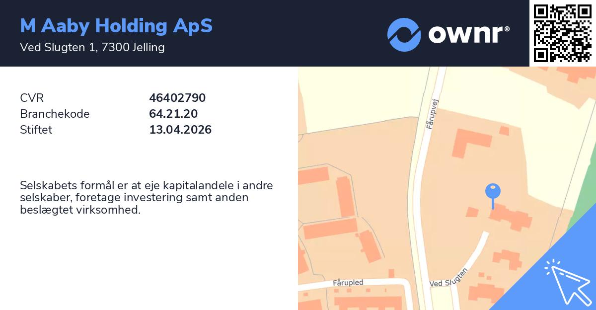 M Aaby Holding ApS - Se overskud, ejere, tidslinje og regnskaber - ownr®