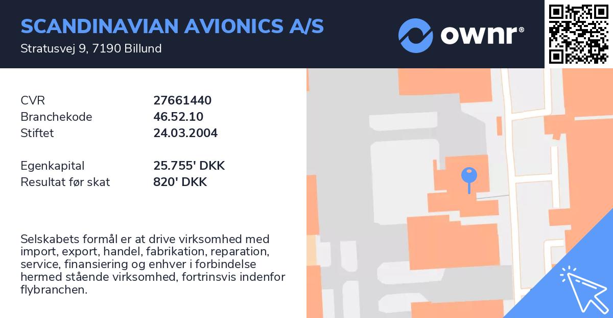Avionics A/S Se overskud, ejere, tidslinje og regnskaber - ownr®