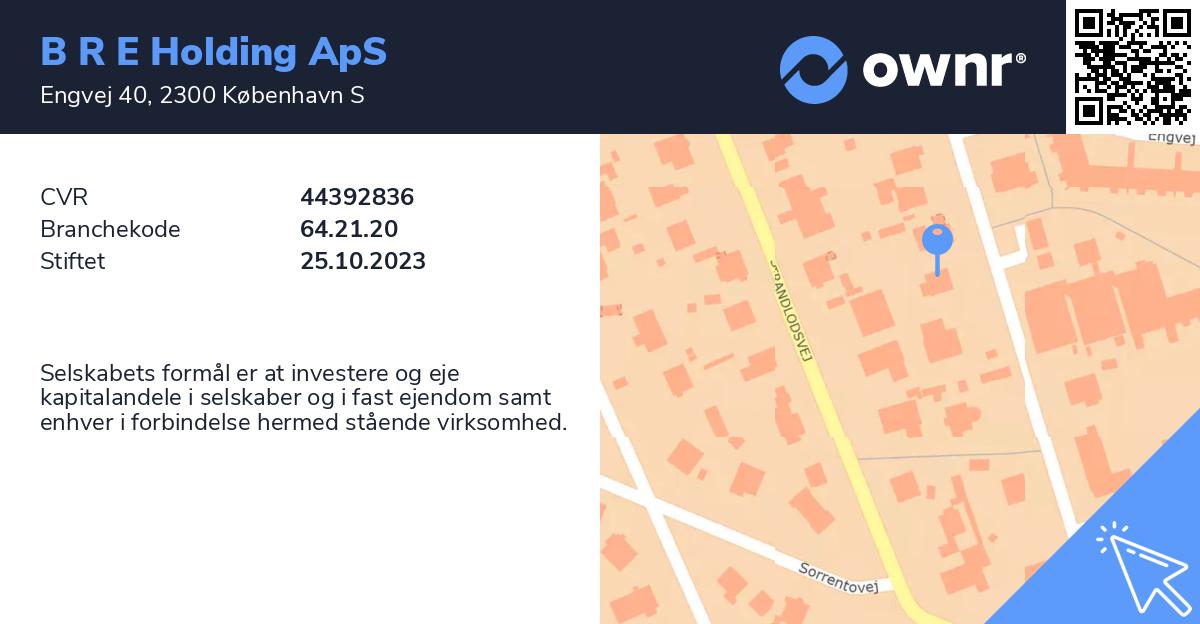 B R E Holding ApS - Se Overskud, Ejere, Tidslinje Og Regnskaber - Ownr®