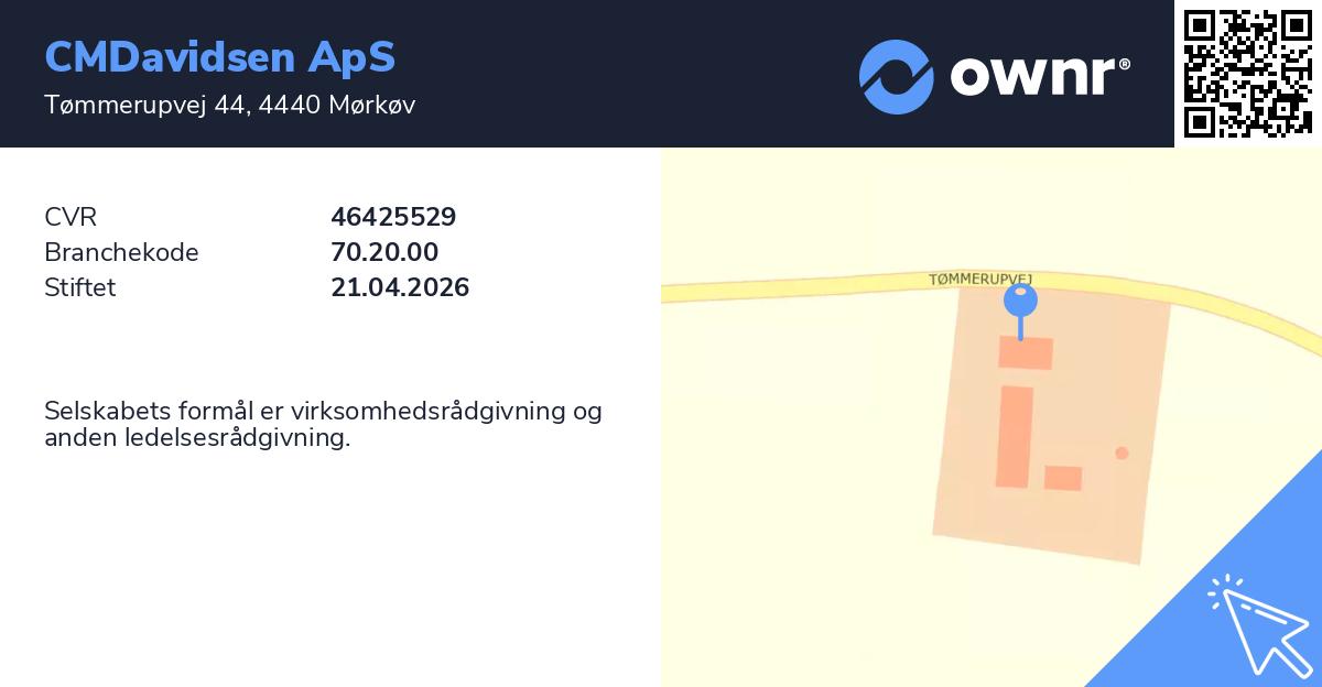 CMDavidsen ApS - Se overskud, ejere, tidslinje og regnskaber - ownr®