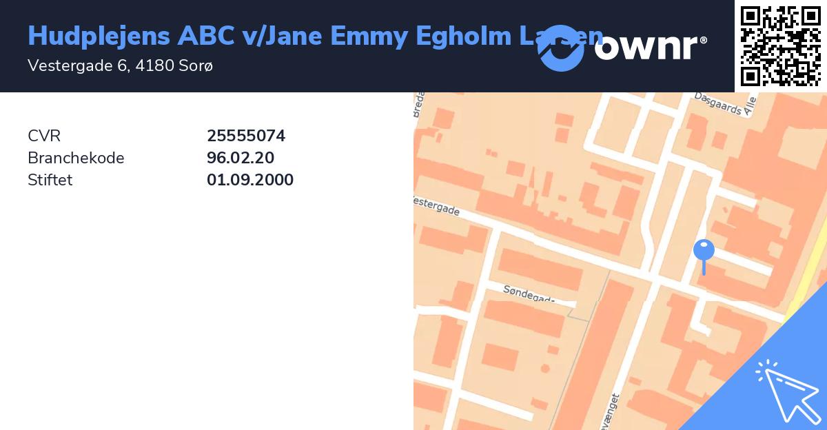 Hudplejens ABC V/jane Emmy Egholm - Se ejere, og - ownr®