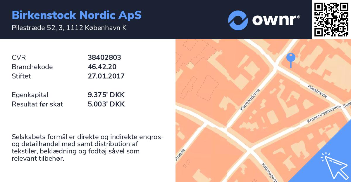 Birkenstock Nordic ApS - Se overskud, og regnskaber - ownr®