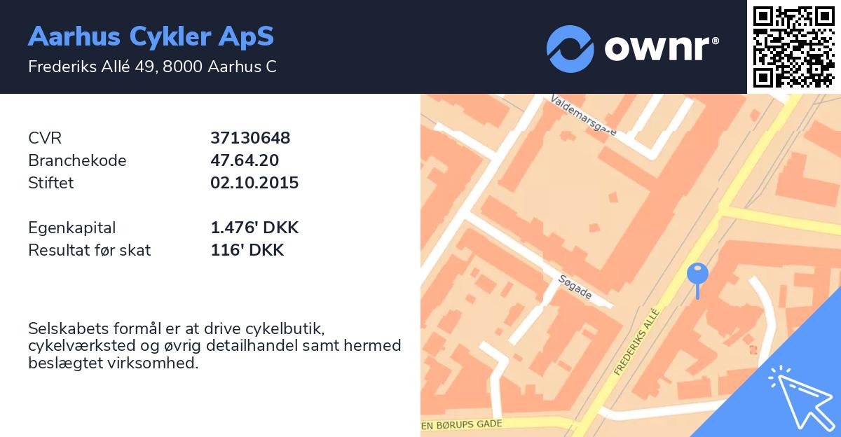 Aarhus Cykler ApS - Se overskud, tidslinje ownr®
