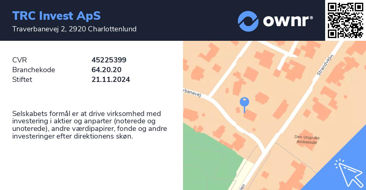 TRC Invest ApS - Se Overskud, Ejere, Tidslinje Og Regnskaber - Ownr®