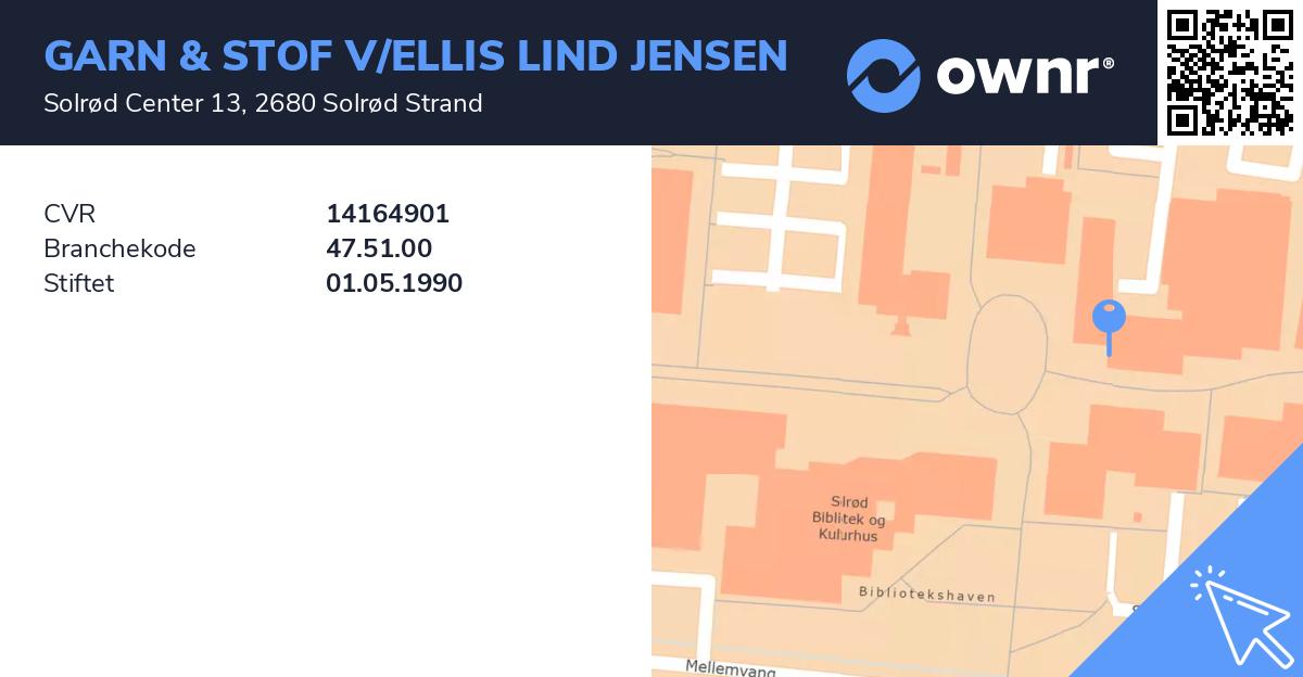 & Stof V/ellis Lind Jensen - Se overskud, ejere, tidslinje og regnskaber - ownr®