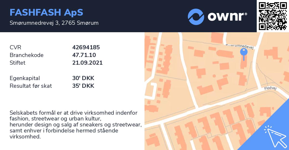 FASHFASH ApS - Se Overskud, Ejere, Tidslinje Og Regnskaber - Ownr®