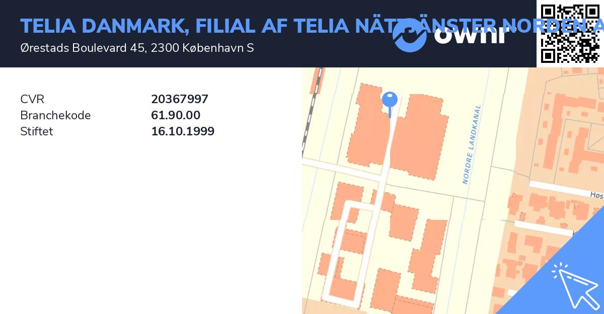 Telia Danmark, Filial AF Telia Nättjänster Norden AB, Sverige - Se  overskud, ejere, tidslinje og regnskaber - ownr®