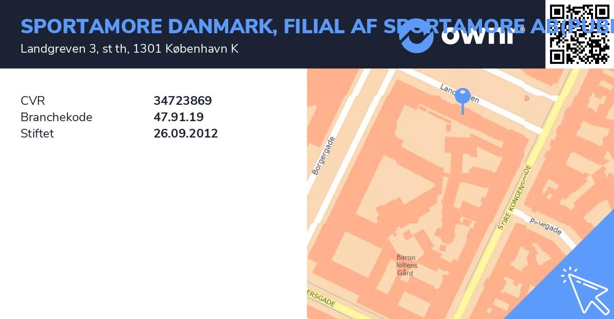Sportamore Danmark, Filial AF Sportamore Ab(publ)i Sverige - Se overskud,  ejere, tidslinje og regnskaber - ownr®