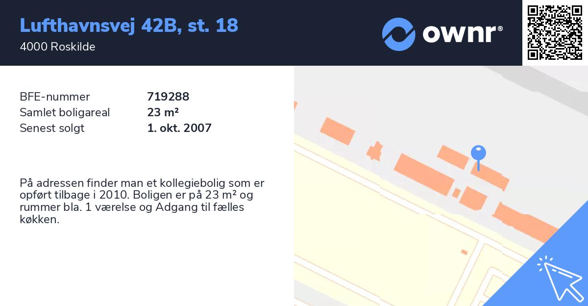 Se ejendommen på Lufthavnsvej 42B, st. 18, 4000 Roskilde - ownr®