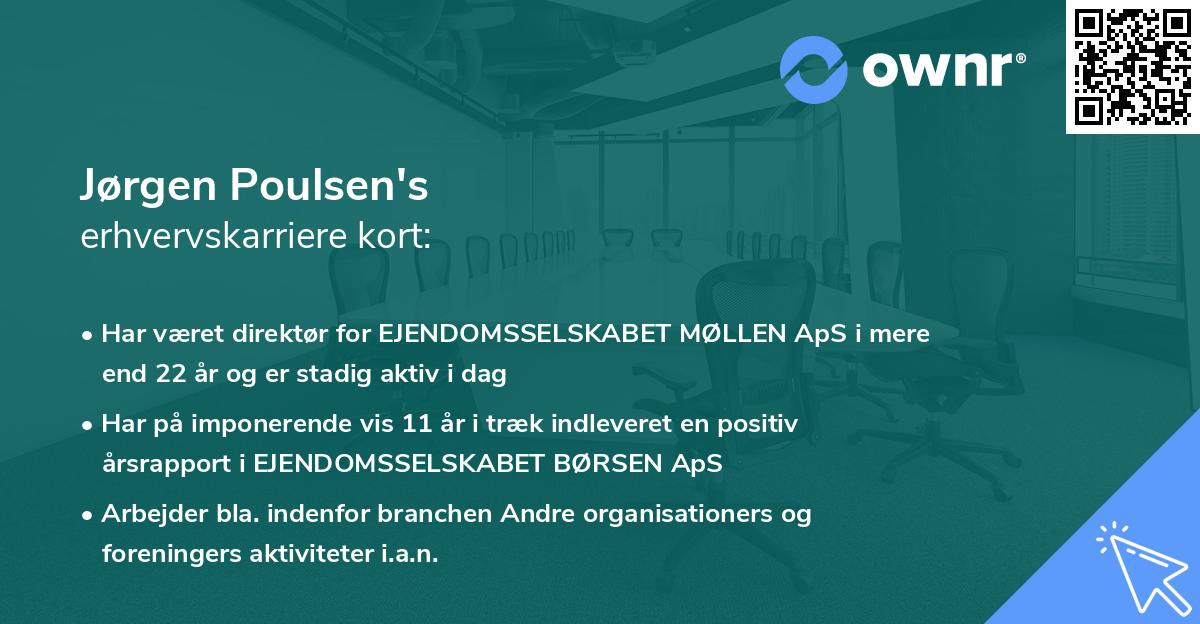 Jørgen Poulsen's erhvervskarriere kort