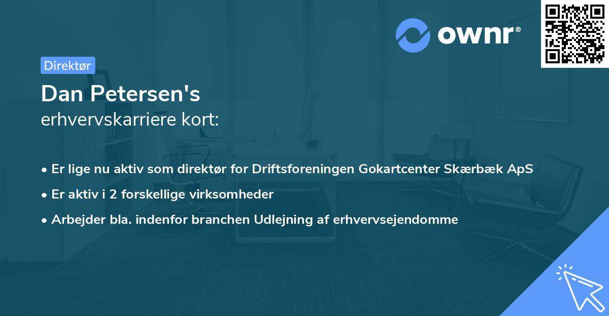 Dan Petersen's erhvervskarriere kort