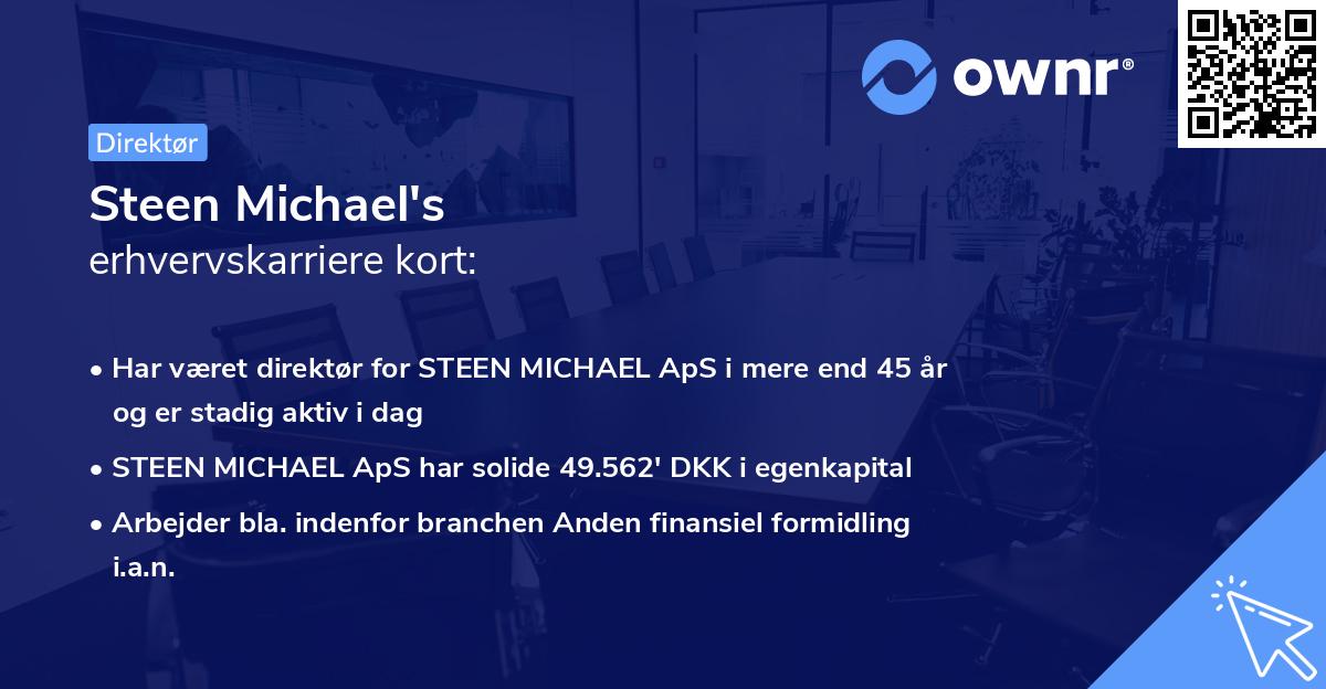 Steen Michael's erhvervskarriere kort