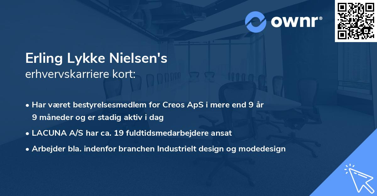 Erling Lykke Nielsen's erhvervskarriere kort
