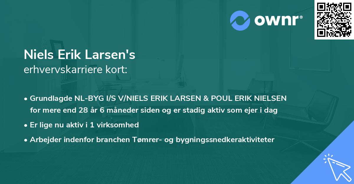 Niels Erik Larsen's erhvervskarriere kort