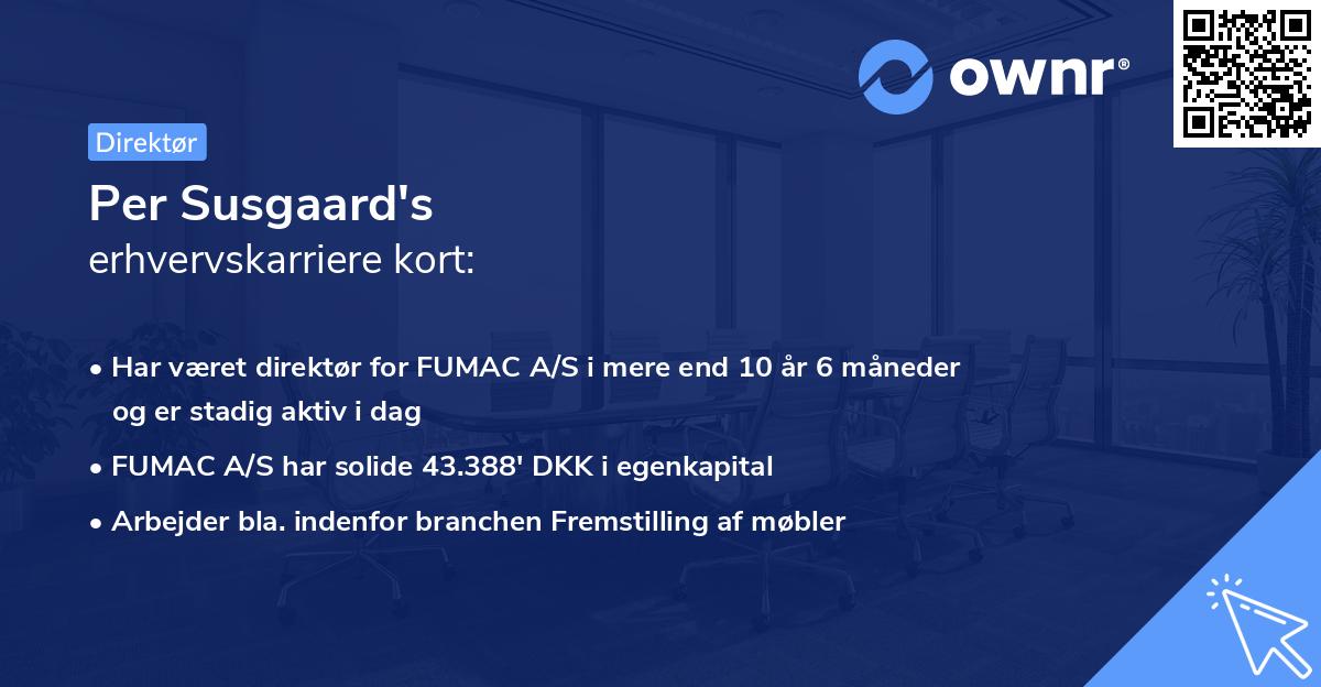 Per Susgaard's erhvervskarriere kort