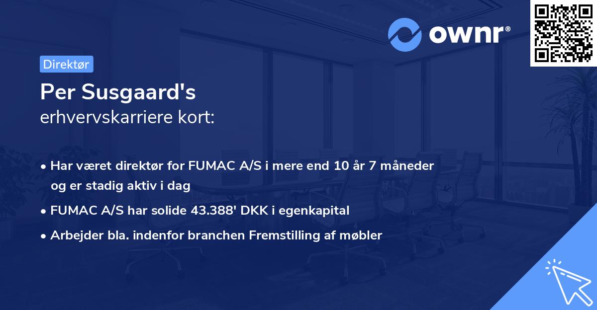 Per Susgaard's erhvervskarriere kort