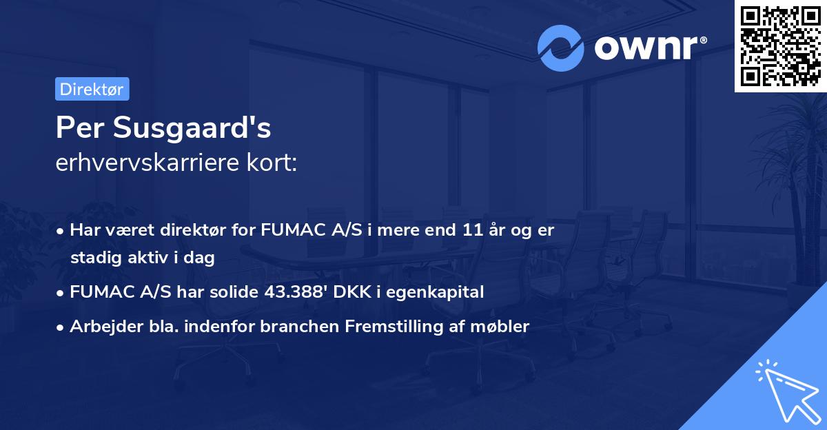 Per Susgaard's erhvervskarriere kort