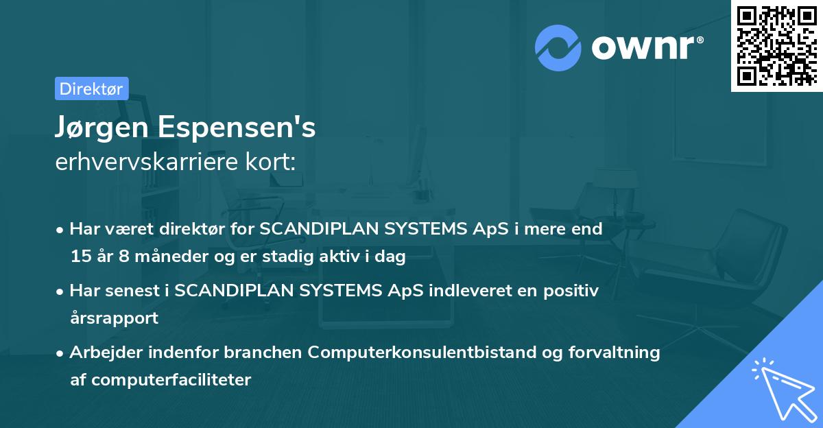 Jørgen Espensen's erhvervskarriere kort