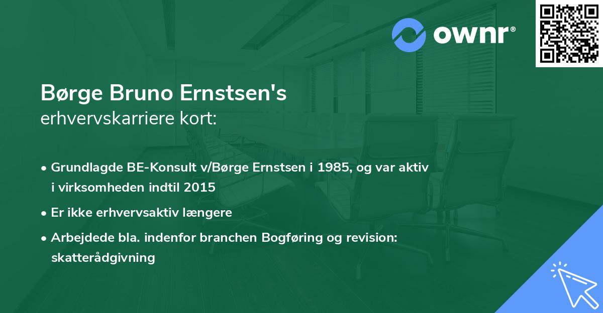 Børge Bruno Ernstsen's erhvervskarriere kort