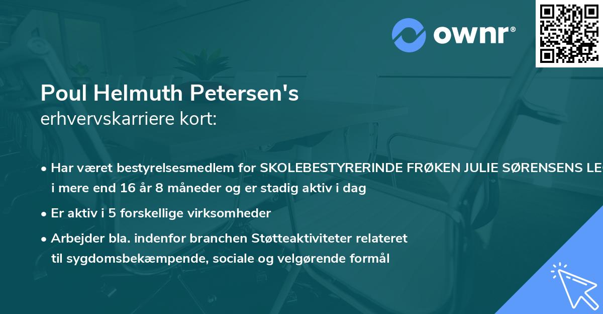 Poul Helmuth Petersen's erhvervskarriere kort