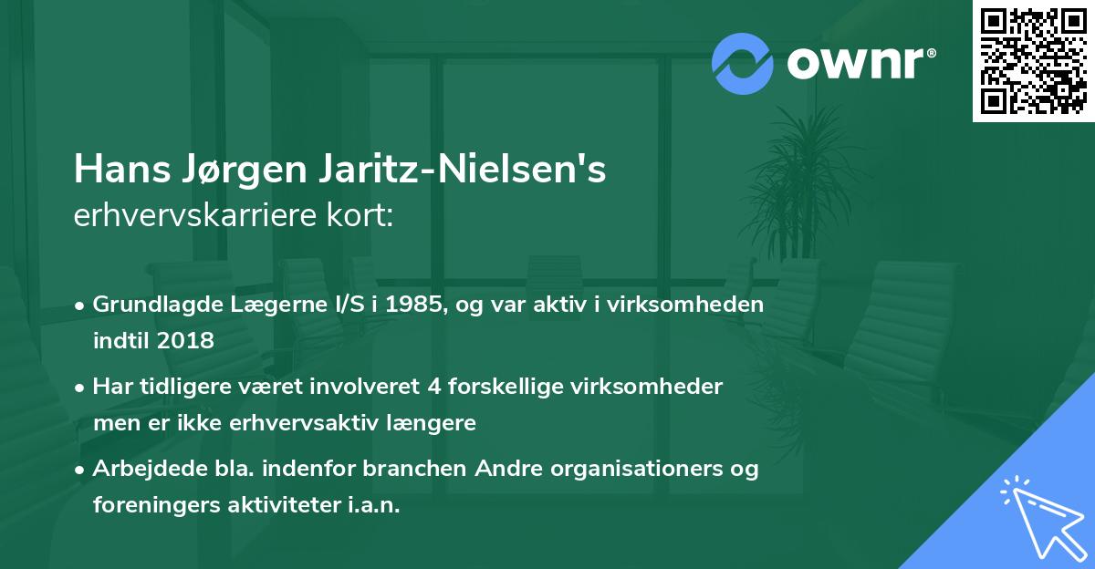 Hans Jørgen Jaritz-Nielsen's erhvervskarriere kort