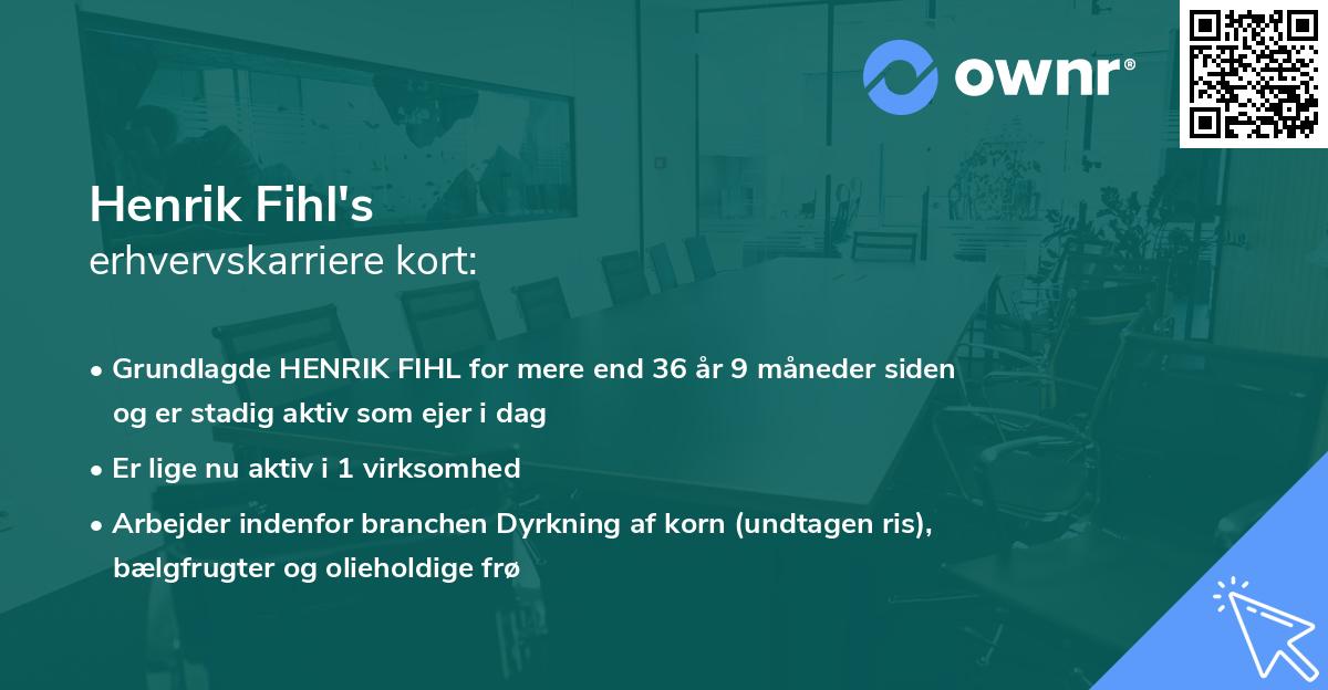 Henrik Fihl's erhvervskarriere kort