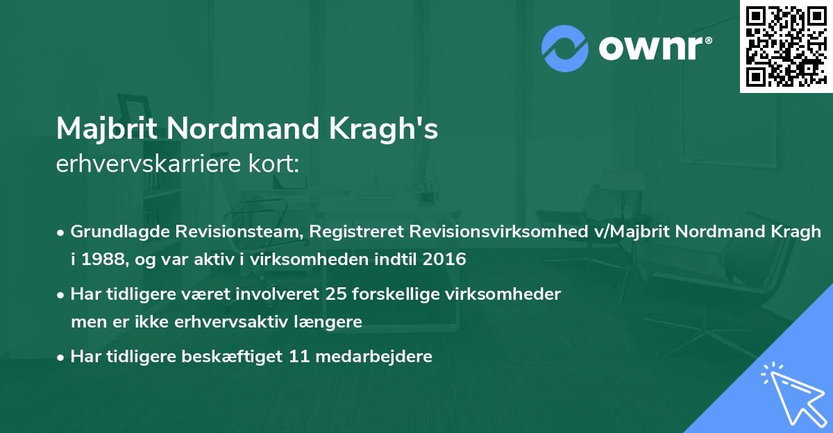 Majbrit Nordmand Kragh's erhvervskarriere kort