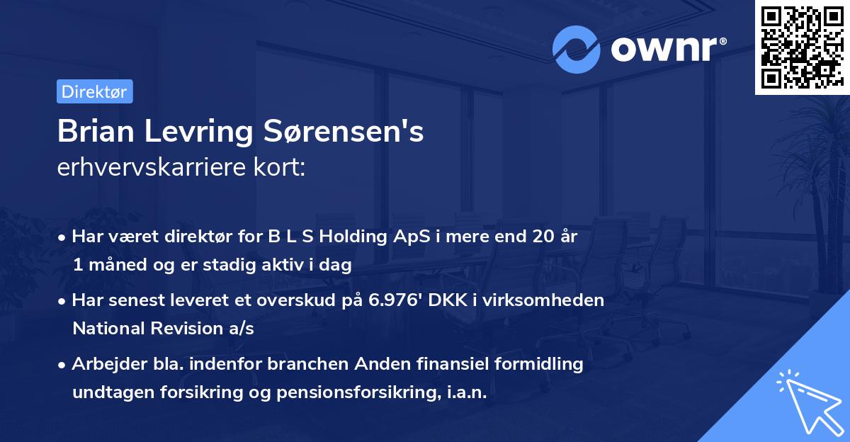 Brian Levring Sørensen's erhvervskarriere kort