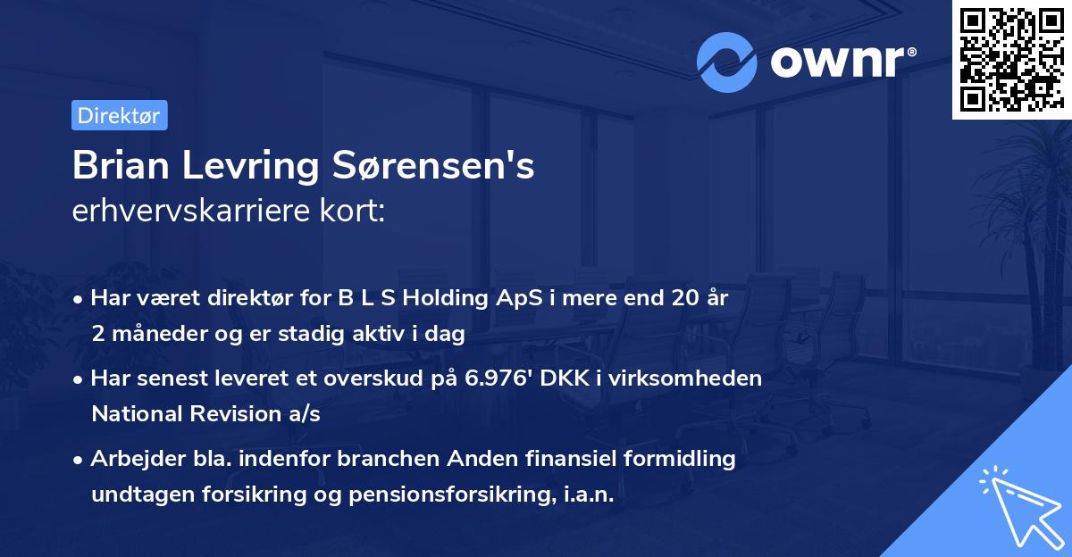 Brian Levring Sørensen's erhvervskarriere kort