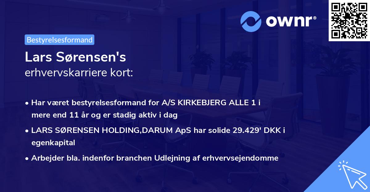 Lars Sørensen's erhvervskarriere kort