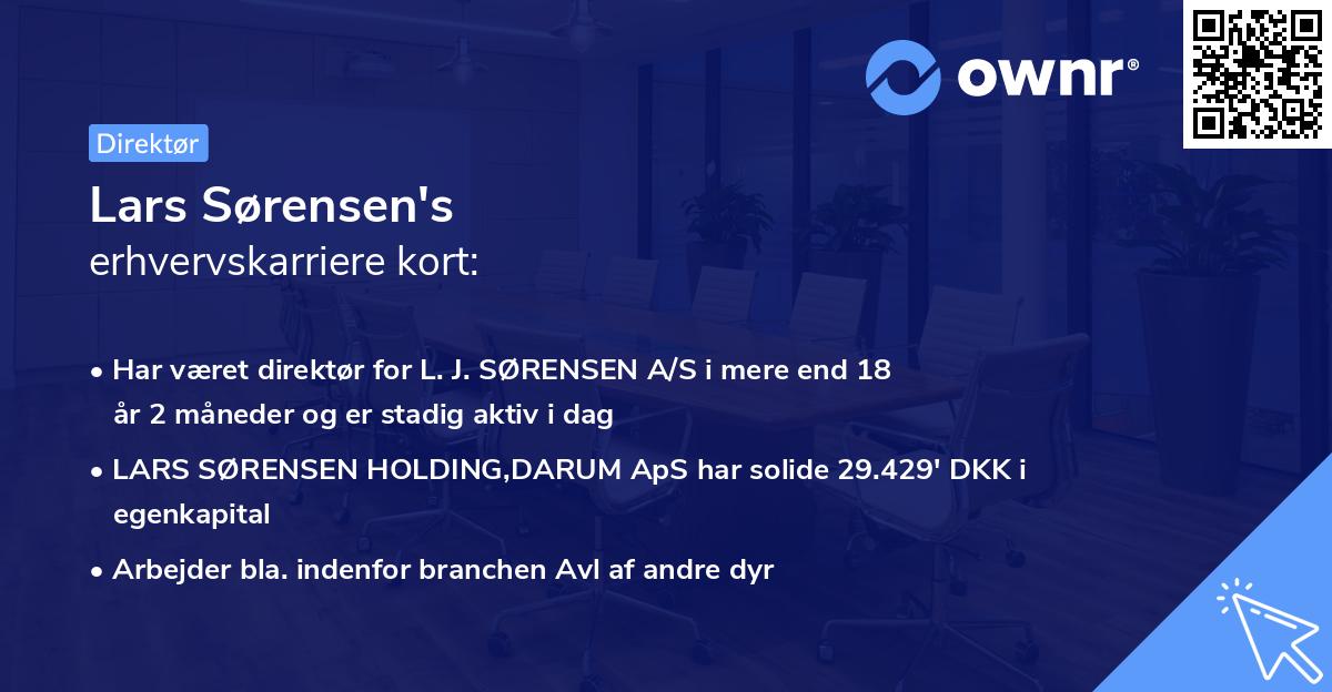Lars Sørensen's erhvervskarriere kort
