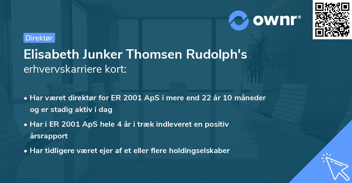 Elisabeth Junker Thomsen Rudolph's erhvervskarriere kort