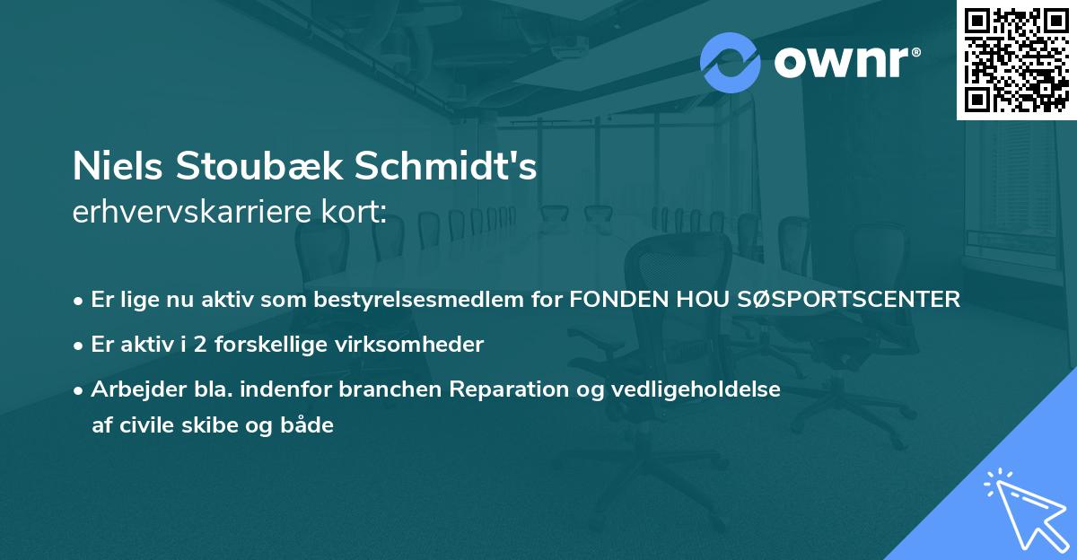 Niels Stoubæk Schmidt's erhvervskarriere kort