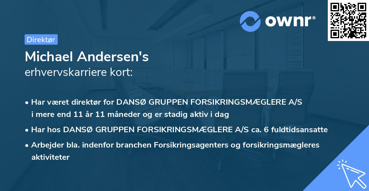 Michael Andersen's erhvervskarriere kort