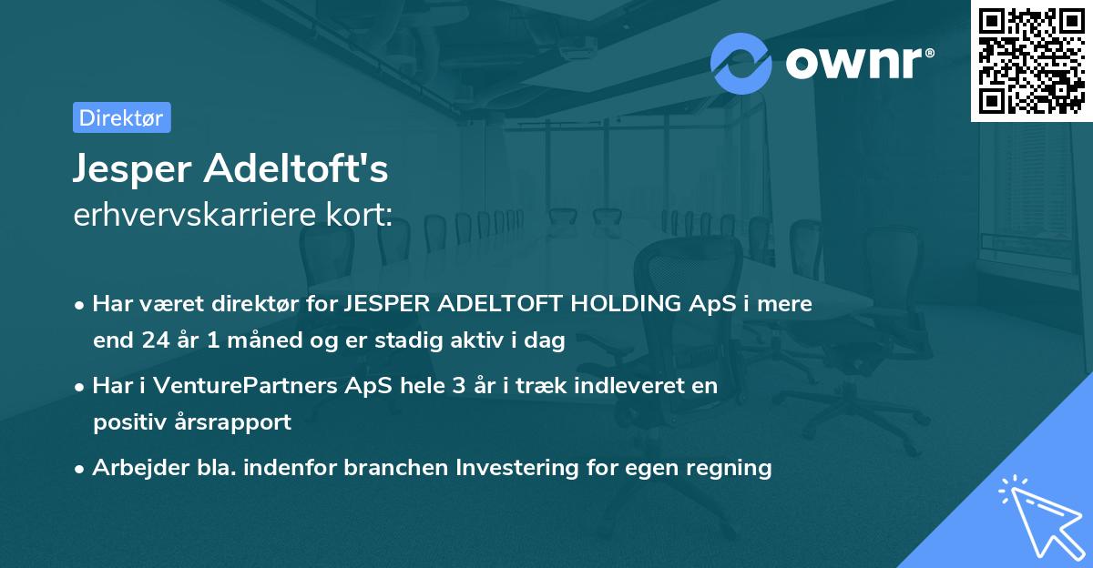 Jesper Adeltoft's erhvervskarriere kort