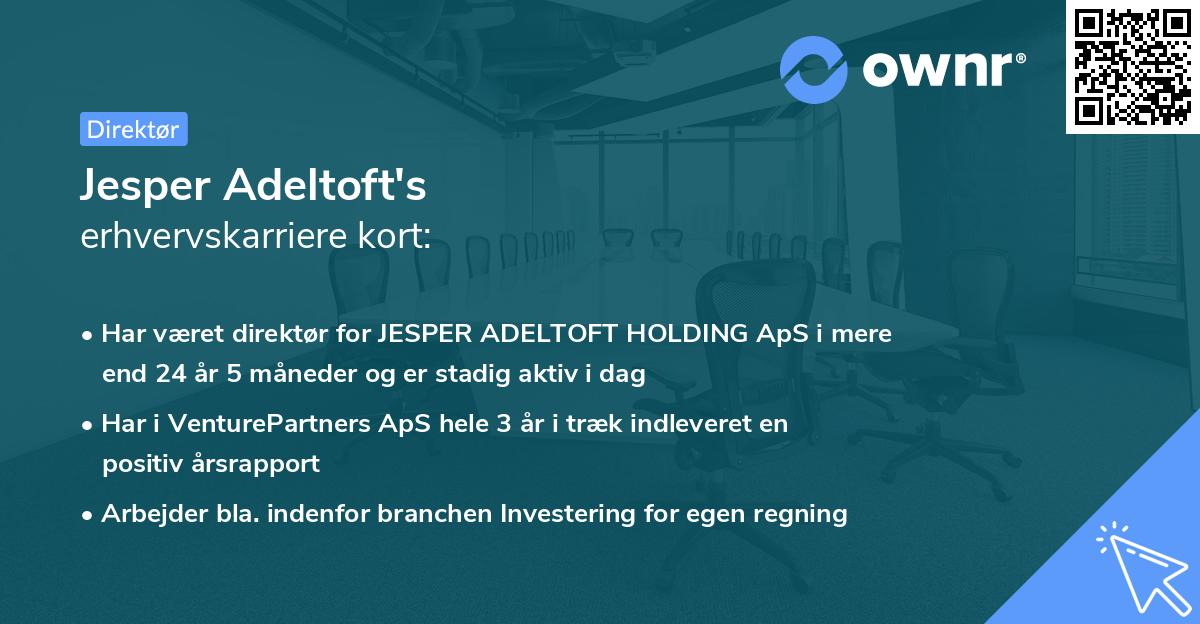 Jesper Adeltoft's erhvervskarriere kort