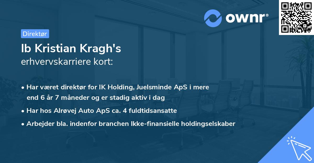 Ib Kristian Kragh's erhvervskarriere kort