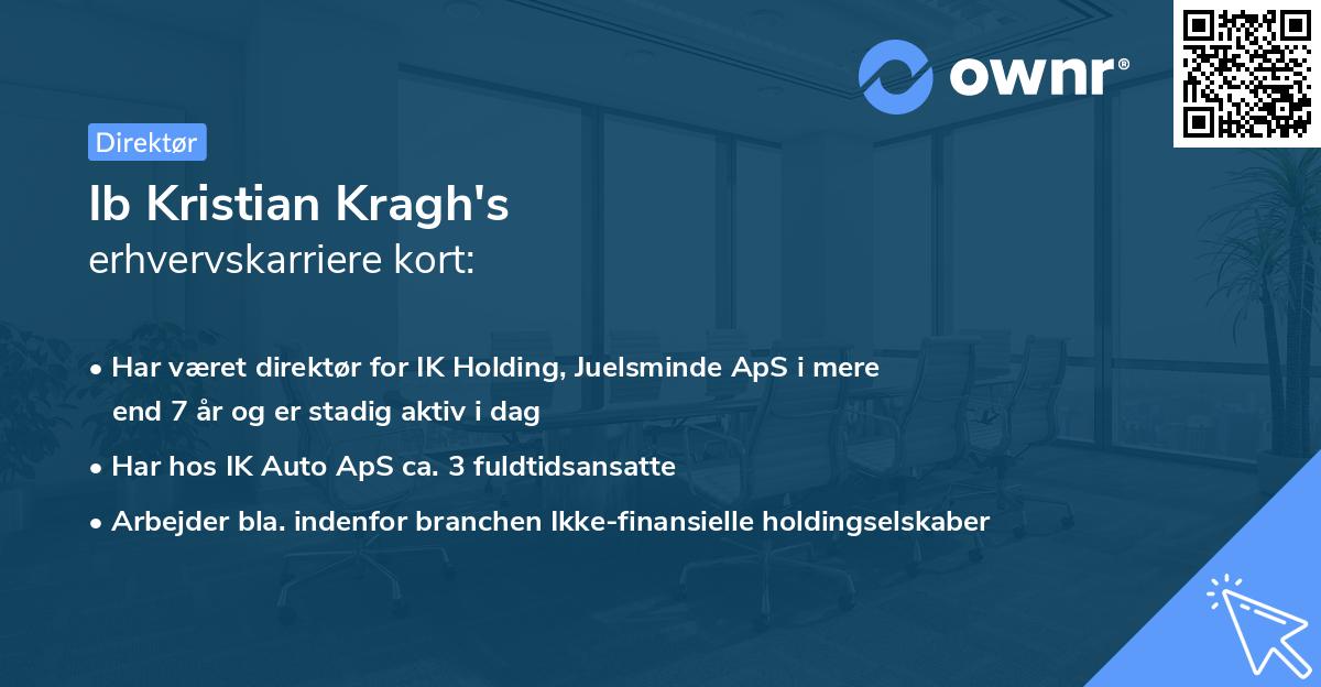 Ib Kristian Kragh's erhvervskarriere kort