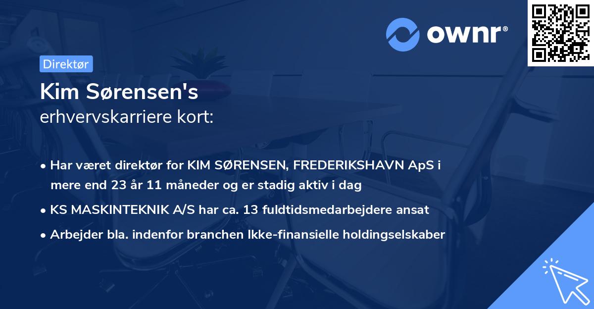 Kim Sørensen's erhvervskarriere kort