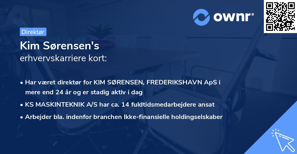 Kim Sørensen's erhvervskarriere kort