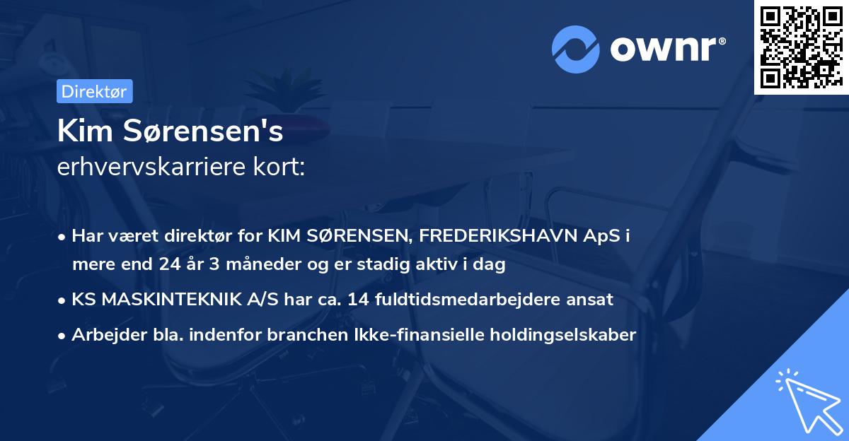 Kim Sørensen's erhvervskarriere kort