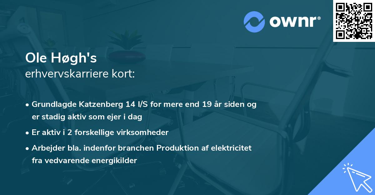 Ole Høgh's erhvervskarriere kort