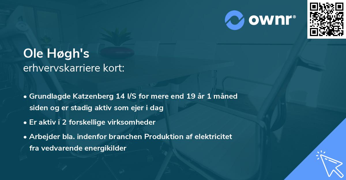 Ole Høgh's erhvervskarriere kort