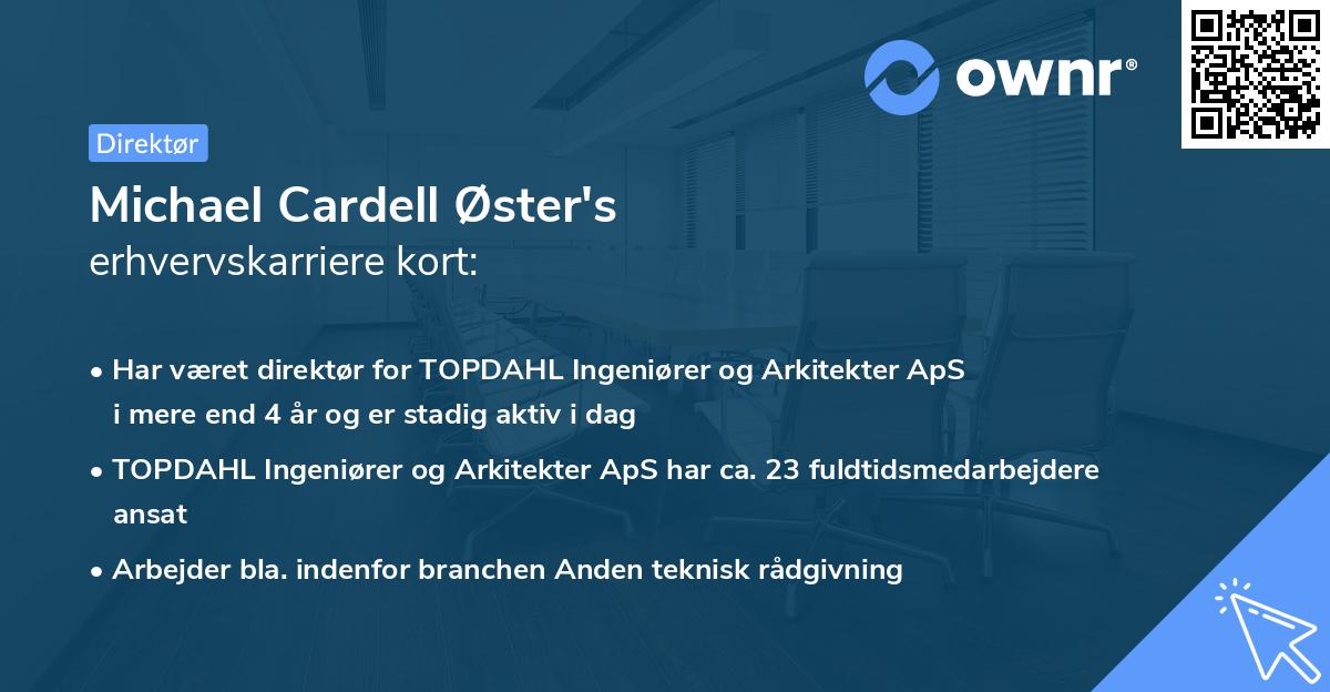 Michael Cardell Øster's erhvervskarriere kort