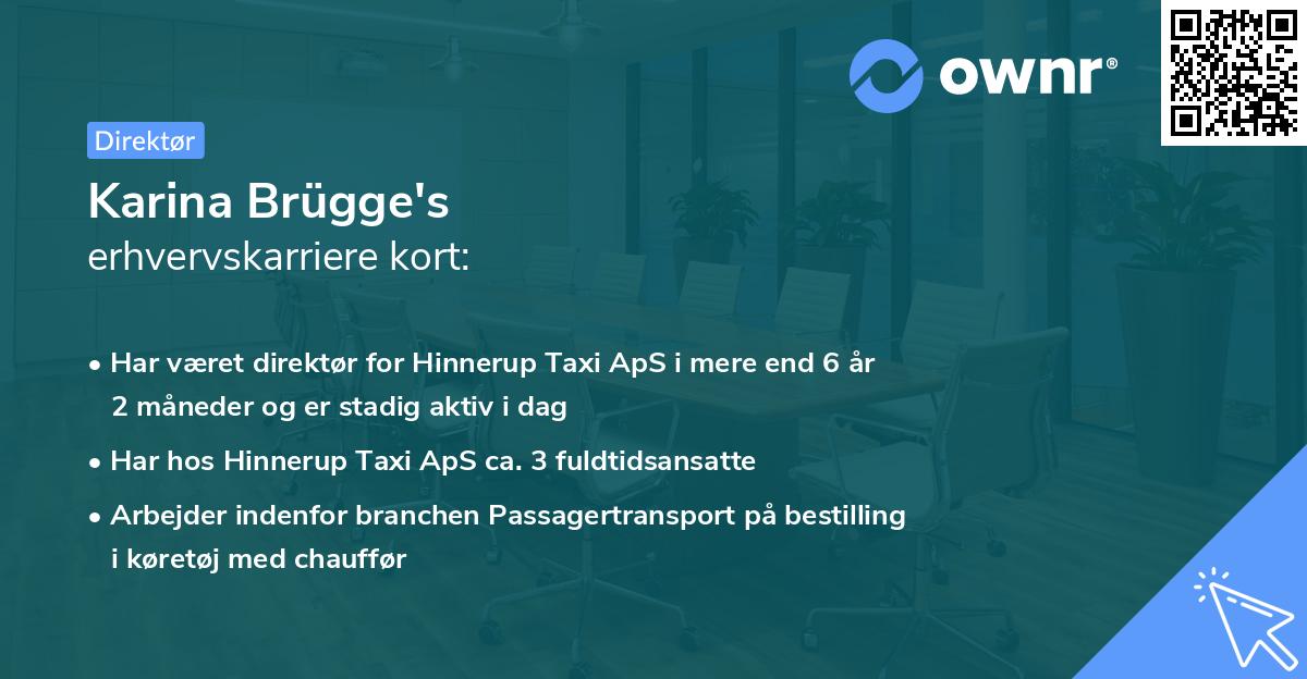 Karina Brügge's erhvervskarriere kort